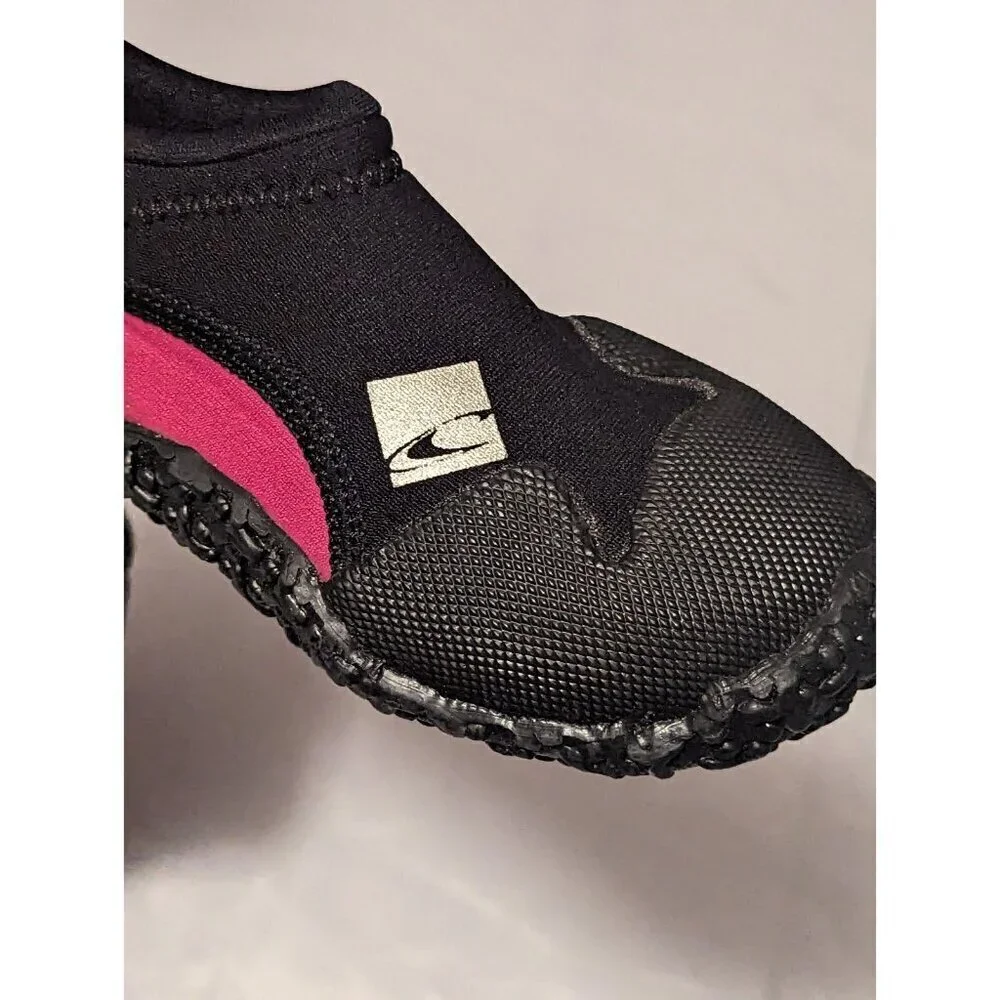 O'Neill Wetsuits Youth Reactor Reef Boot Mesh Water Shoes Black/Pink Size XS 8/9